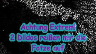 MelissaDeluxe - Achtung Extrem - 2 Dildos reissen mir d