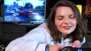 Aggressive stud fucks huge busty slut Halie James and jizzes on her tits