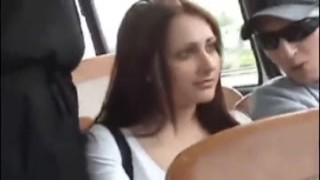 She climbed onto the bus, her tits bouncing in her tight shirt as she headed to the back
