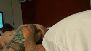 Santana and Red were just finishing up their photo shoot in Vegas when they decided to take a break