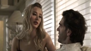 Blonde teams up to seduce a businessman