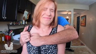 Cuddly babe Anastasia Brill is sucking geezer&#39;&#39; s hard dick