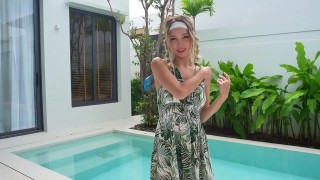 Horny blonde housewife Maya Divine experiences and draws dick
