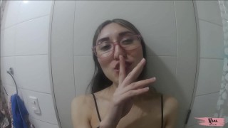 Sexy porn actress Mia Malkova takes pleasure in having sex in the shower