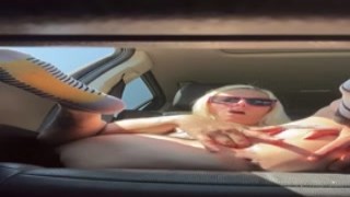Fansly - @Alexxxeeeof - Pussy fingering in my car at the public parking dirty talk