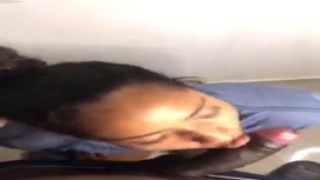 My best friend, who was horny as fuck, got down on her knees and sucked my cock like the slut she is