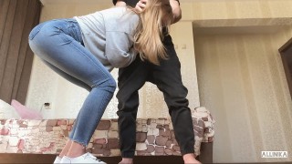Crackling teen gal nailed deep in her butt in a doggy setting