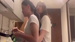 I was cooking my girls breakfast when she suddenly grabbed me from behind, bent me over the counter and started fucking me hard