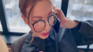 Lesya Moon - Hot slut talking on the phone with her husband while her friend fucks her.