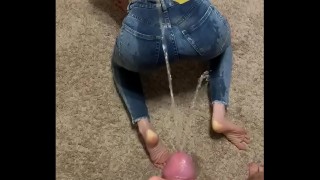 Buxom silicone babes share one huge sweet lollipop