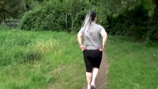 BBW Teen Fucked Outside Gets Creampie