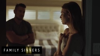 Busty lewd and attractive brunette offers a guy with a nonstop dick experience