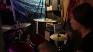 Felicity Feline was a hot little fucker, her long, slender body moved in rhythmic motions as she jammed on the drums