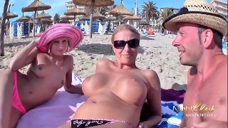 Two kinky guys take a look at hairy pussy of naughty Oriental partner