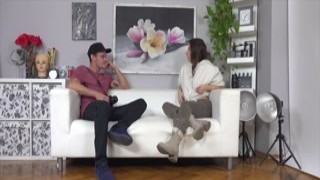 Hard anal sex during a casting photoshoot