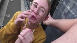 Naughty Nymphet - Out on the Balcony in Full View of the People Ac