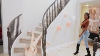 Joslyn James, Sophia Locke, and Lia Lovely were sharing an intimate moment together