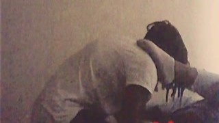 As I was about to cum inside her wet pussy, I heard a noise behind me