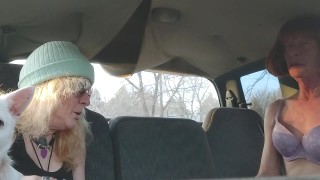 Titless redhead cowgirl Kristina experiences massive dick while drawing various other tool