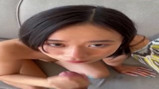 Delicious busty asian swallowing cock (1440)