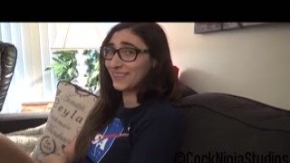 Axels hard cock bounced against his pants as he laid back in the bed, watching his little stepsister Addy enter the room