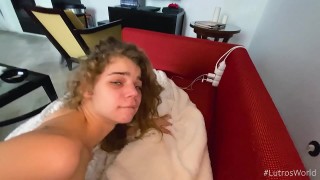 Slim brunette with smeared makeup gets hammered dog after drawing dick