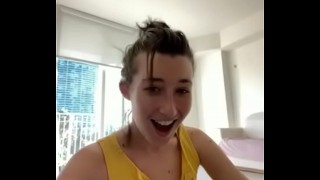 Pressing girl child pokes tight ass of excited fucker in doggy design