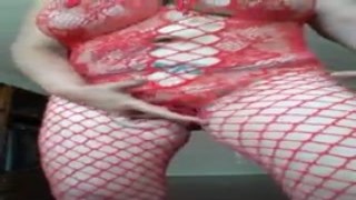 I watched as she groped her big tits through the thin fabric of her bra, making them bulge out even more