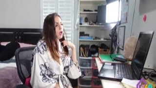 My stepmom caught me watching some hot mommy porn on my computer today