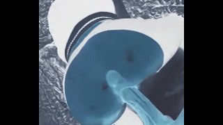 Adorable teen Pristine Edge is drawing a big black penis in 69 setting