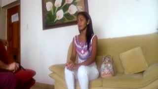Afro-Latina Preparing Her Tight Wet Pussy For Big Dick