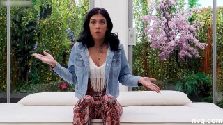 Gorgeous brunette tranny Thiana enjoys hardcore anal battering
