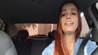 As the horn of the car blared, my driver turned around and saw me jacking off