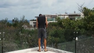 CatchingGoldDigger - Risky Sex with a Dirty Venezuelan Slut on a Public Roof Top