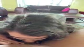 Canadian blonde Eden Ivys perfect pouty lips part as she wraps them around the thick, veiny shaft of my hard cock