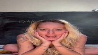 Fansly - @Alexxxeeeof - School girl make food porn video for her teacher to pass her test Should i d
