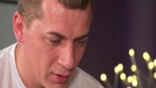 Nina was sitting in the massage room, her big natural tits bouncing as she writhed in pleasure