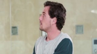 Nina Elle, the busty Milf, lathered up her naked body with slippery lotion