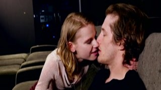 Catarina Petrov, a Russian superstar, was fucking her skinny bodyguard on the big screen during a private showing at her home theater