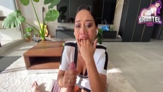 Black haired slutty cutie had wonderful sideways present sex on black coach