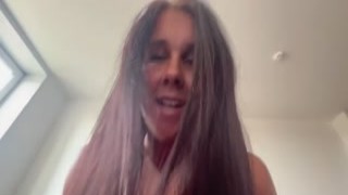 JuliaFit - Sport Girl Showed Hairy Pussy from Torn Shorts