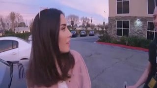 the Asian American pawg cutie moans loudly as her white bf pounds away at her wet, tight pussy with his thick dick