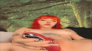 Perverted redhead Gf offers yum-yum blowjob to her boyfriend standing on knees
