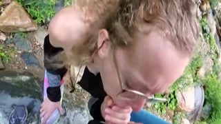 Sarah Evans - Beautiful Sarah Evans Sucks Cock in Public and Gets Hot Facial. Cum Follow Me on Twitter 2