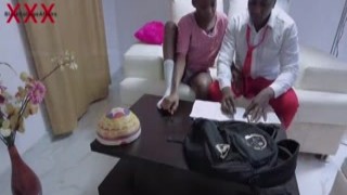 OMG! My little pussy was stuffed to the brim with two big cocks that were longer than my arms! I could feel their hot cum spurting inside me, filling me up with their juices