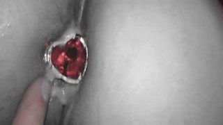 He pulled out his massive cock, spurting a thick stream of cum all over her face