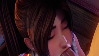 3D hentai teens fucked after sucking dick