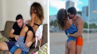 Skinny Brazilian Teen Plays a Game for a Kiss then Gets Fucked at Home