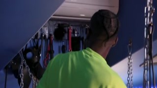 Blonde teen fucked by a black handyman