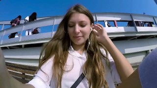 Four eyed hottie Valentina Rossini gets fucked in a threesome